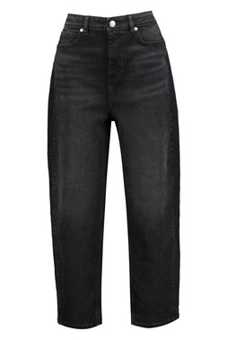 Black Washed Barrel Jean