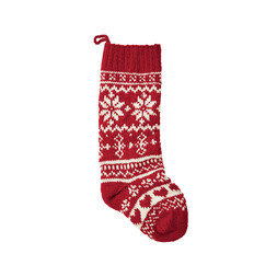Red & White Knitted Stockings