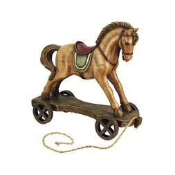Resin Large Brown Horse on Scooter
