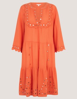 Maddie Mirror Midi Kaftan Orange