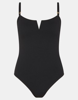 V-Front Shaping Swimsuit Black